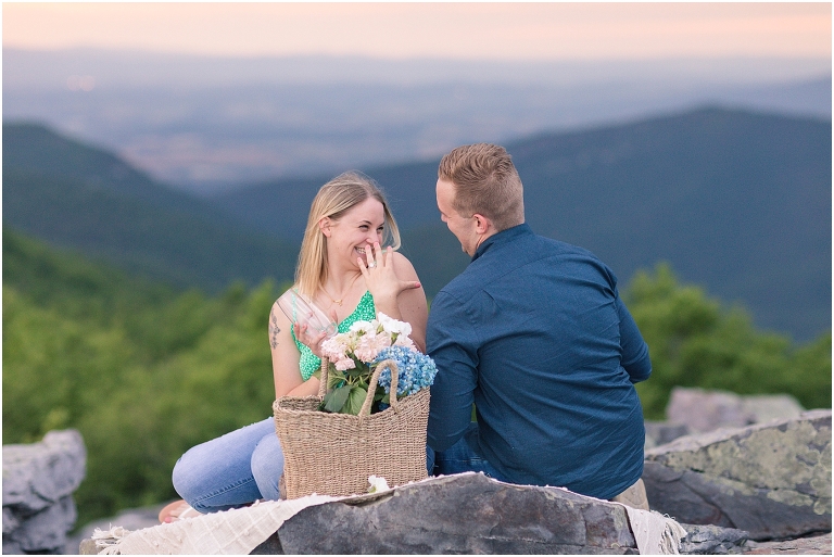 Summer sunset Blackrock Summit Skyline Drive proposal