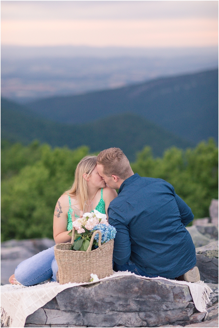 Summer sunset Blackrock Summit Skyline Drive proposal