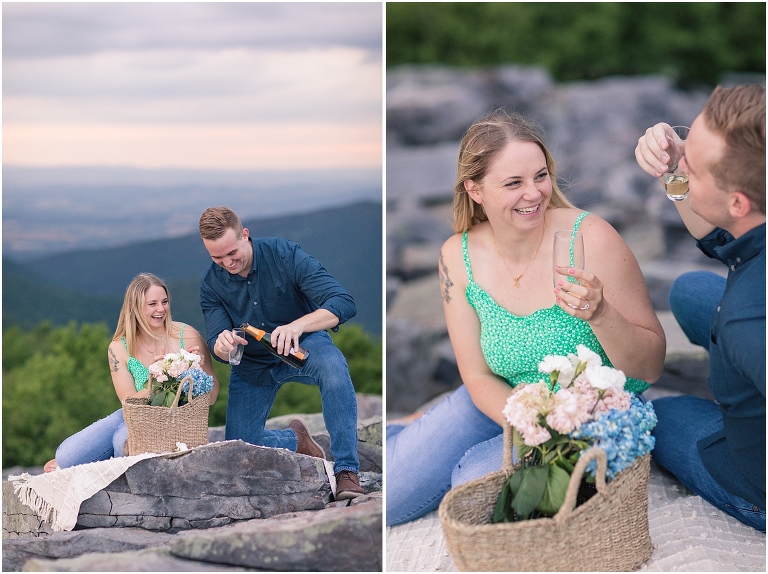 Summer sunset Blackrock Summit Skyline Drive proposal