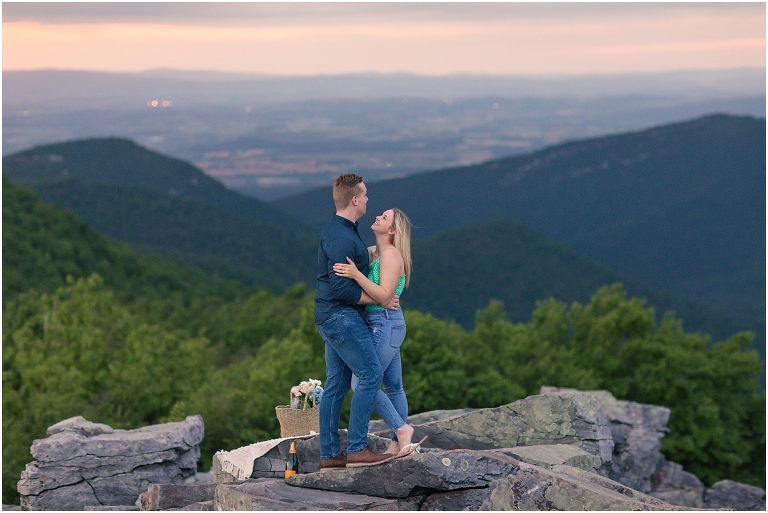 Summer sunset Blackrock Summit Skyline Drive proposal