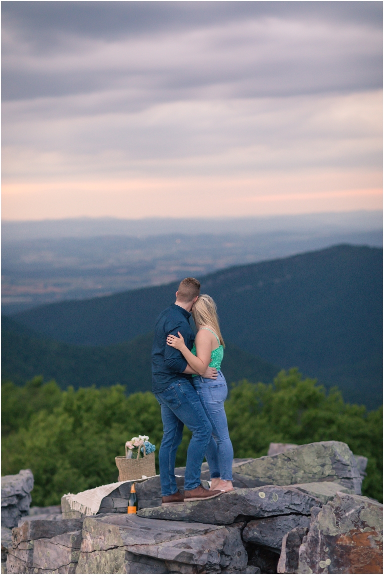 Summer sunset Blackrock Summit Skyline Drive proposal