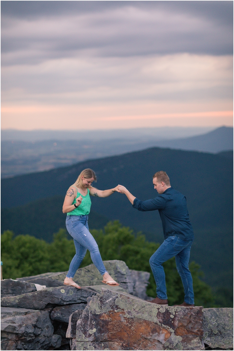 Summer sunset Blackrock Summit Skyline Drive proposal