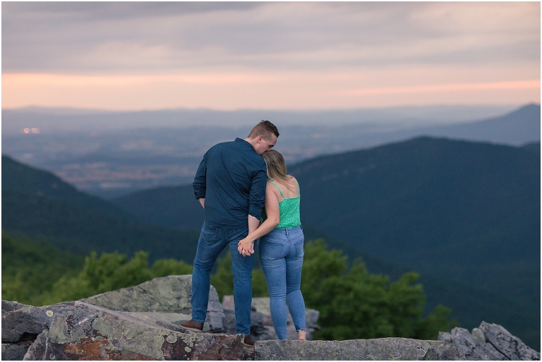 Summer sunset Blackrock Summit Skyline Drive proposal