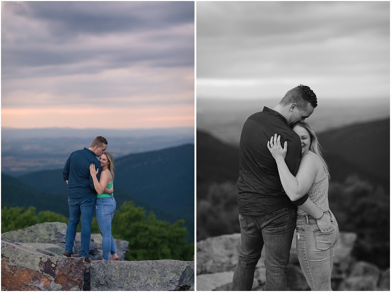 Summer sunset Blackrock Summit Skyline Drive proposal