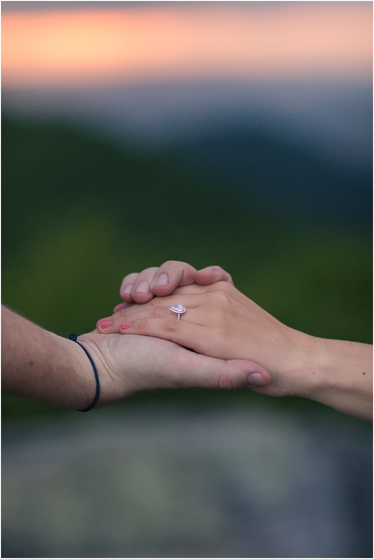 Summer sunset Blackrock Summit Skyline Drive proposal