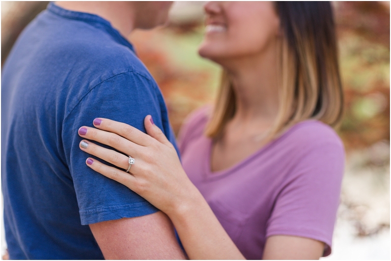 Spring Edith J. Carrier Arboretum engagement session in Harrisonburg Virginia with colorful blooms flowers