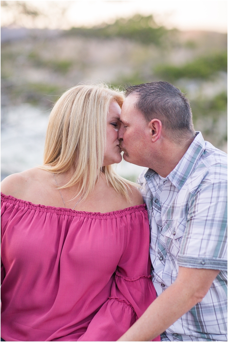 Great Falls Park spring sunset engagement session in Northern Virginia