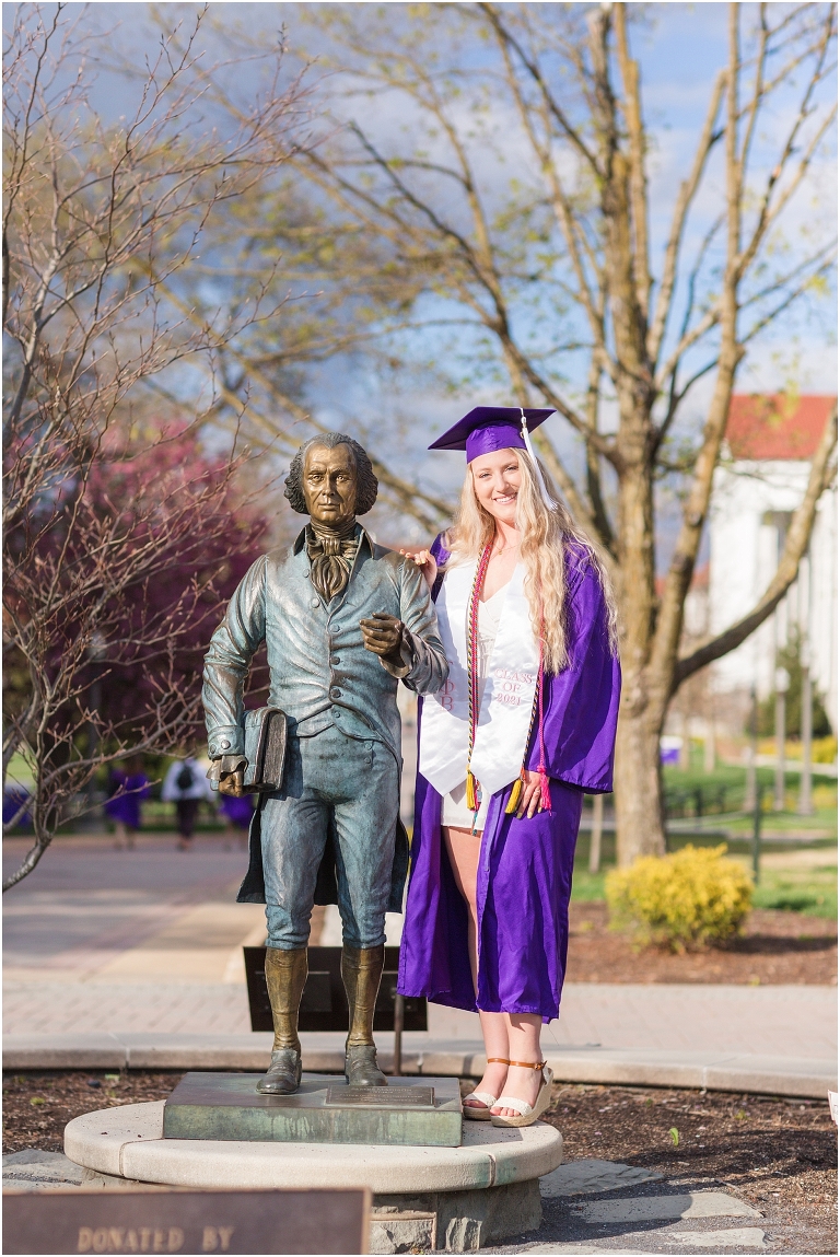 James Madison University spring senior graduation portraits