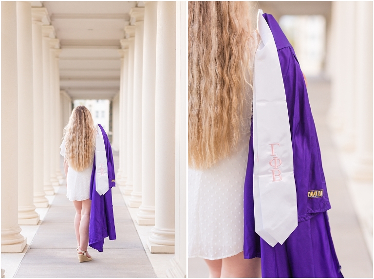 James Madison University spring senior graduation portraits