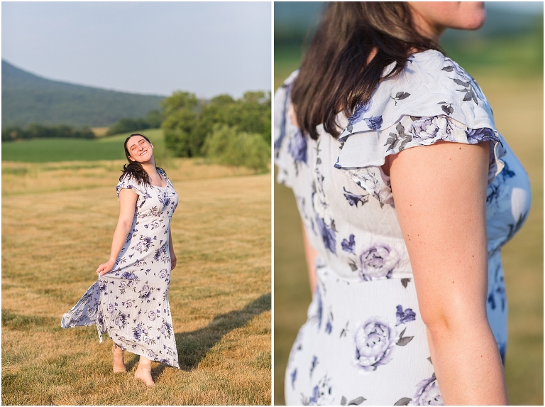 Three Pink Hearts Lavender Floral Long Dress - XL Sydney Kane Photography Client Closet