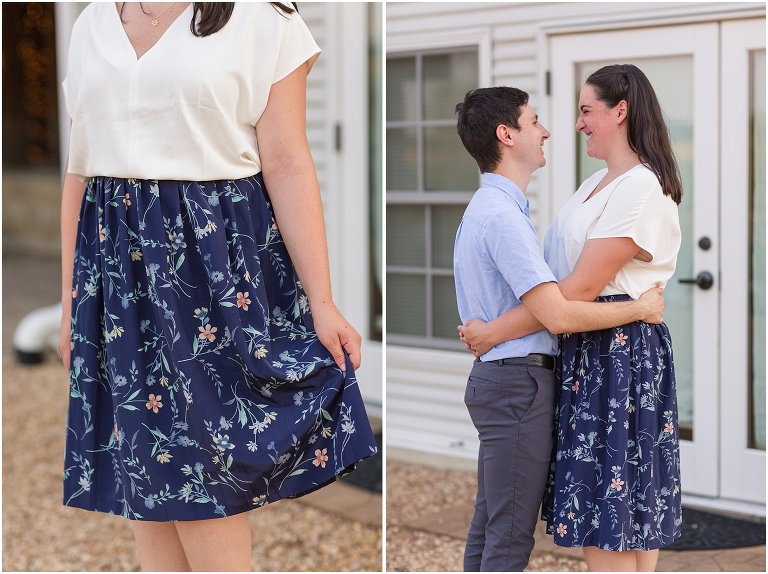 Leslie Fay Blue Flora Skirt - S Sydney Kane Photography Client Closet