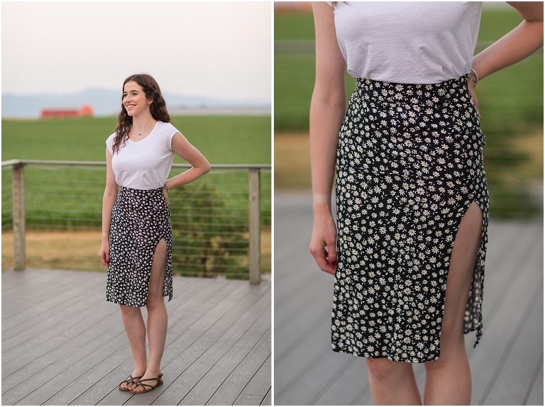 H&M Divided Sunflower Skirt - XS Sydney Kane Photography Client Closet