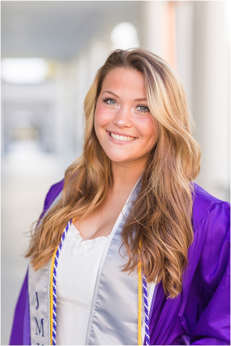 James Madison University senior graduation portraits Class of 2021