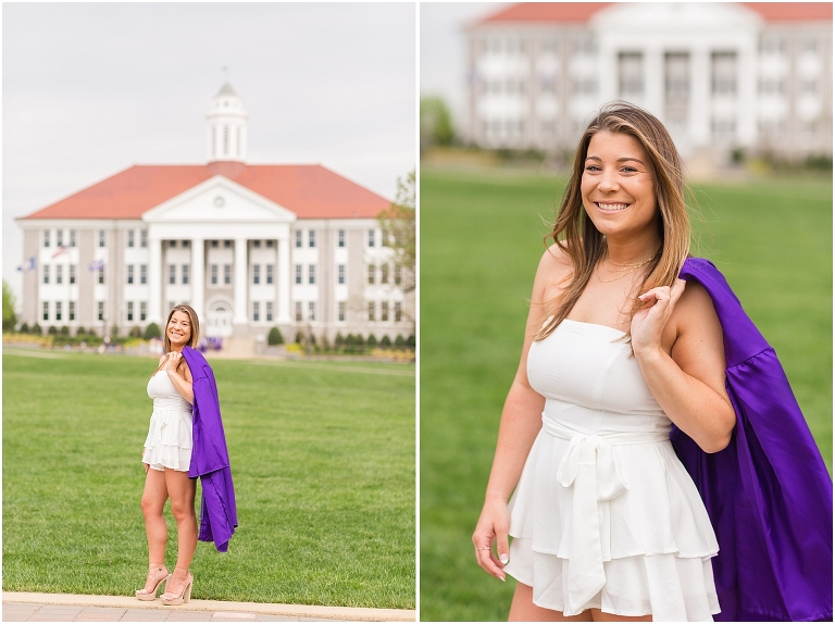 James Madison University Virginia college senior graduation portraits