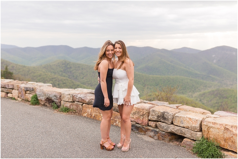 Skyline Drive sunset mountain view overlook senior graduation portraits