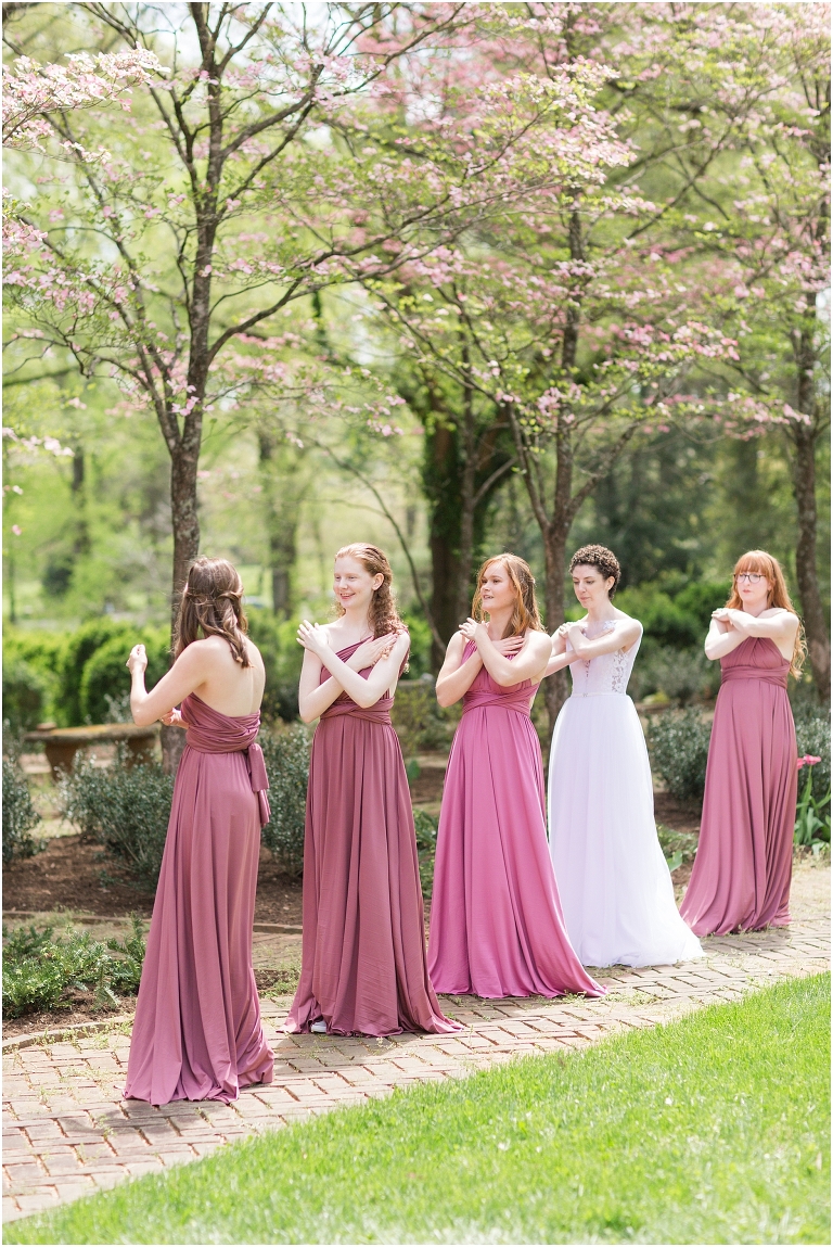 Stoneleigh Estate intimate Virginia spring wedding in the garden