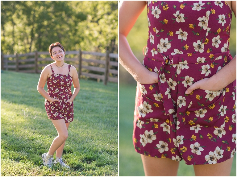 Xhiliration Red Floral Romper - S Sydney Kane Photography Client Closet