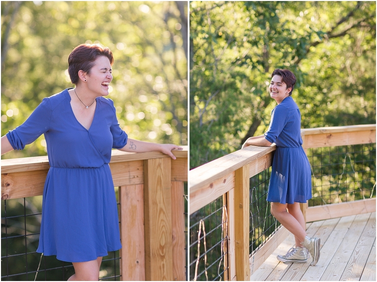 Three Quarter Sleeves Blue Short Dress - M/L Sydney Kane Photography Client Closet
