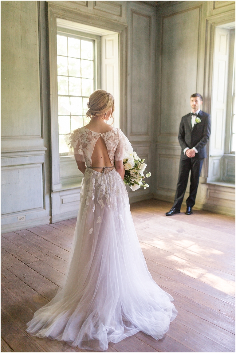 Romantic and classic garden manor wedding inspiration bridal portraits