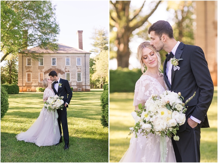 Romantic and classic garden manor wedding inspiration portraits