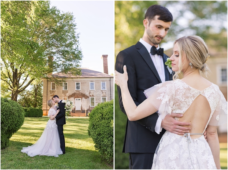 Romantic and classic garden manor wedding inspiration portraits