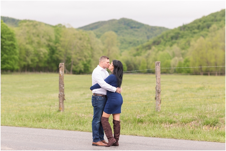 Veronica and Curtis met me early in the morning at one of my favorite spots for their engagement session just outside the Stokesville Campground. They were drawn to the greenery, the gorgeous mountain views, and the unique bridge over a rushing creek.