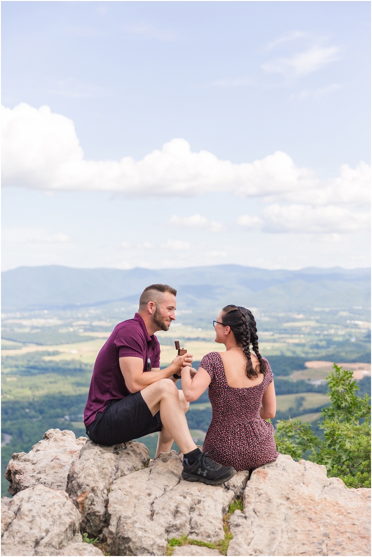 Massanutten Storybook Trail Virginia mountain proposal overlooking the Shenandoah Valley and Skyline Drive