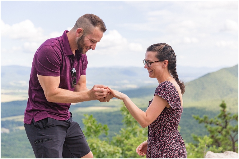 Massanutten Storybook Trail Virginia mountain proposal overlooking the Shenandoah Valley and Skyline Drive