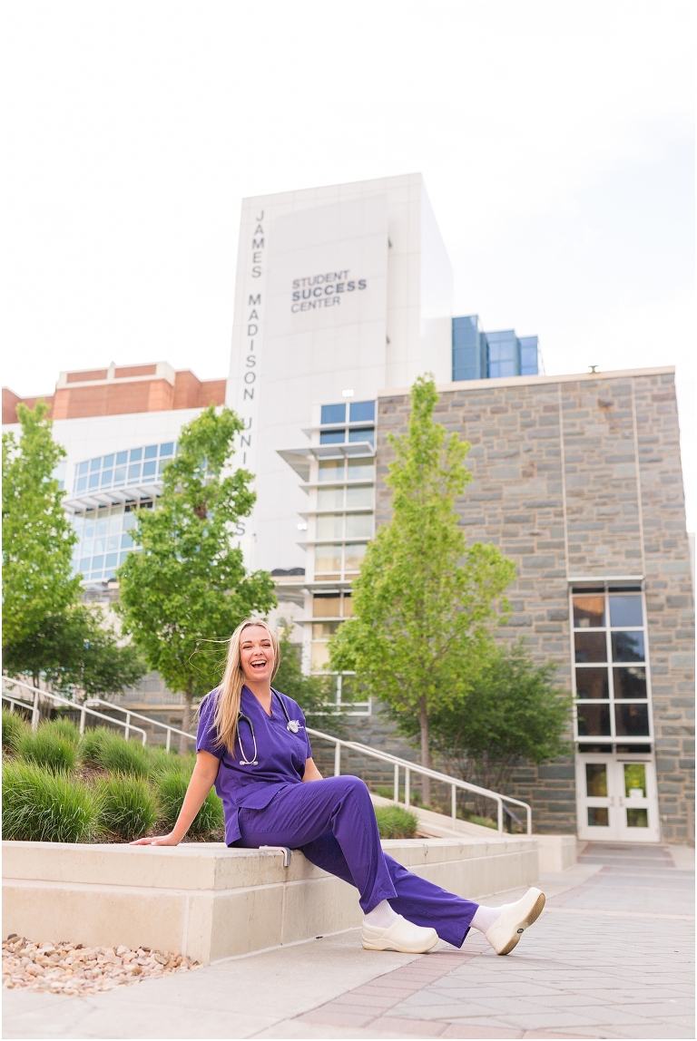 James Madison University senior graduation photos. Harrisonburg Virginia senior portrait photographer