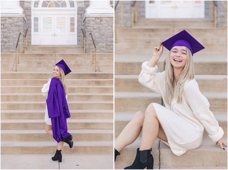 James Madison University senior graduation photos. Harrisonburg Virginia senior portrait photographer
