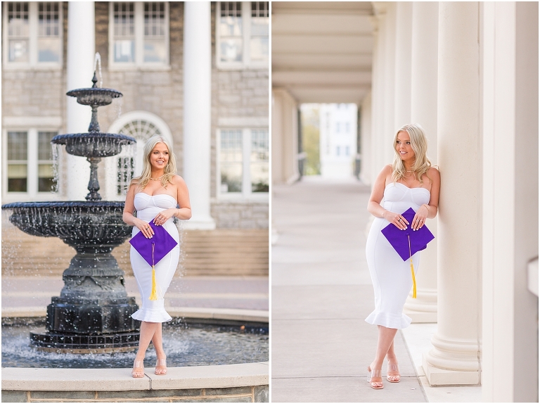 James Madison University senior graduation photos. Harrisonburg Virginia senior portrait photographer