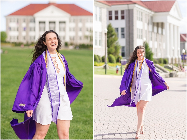 James Madison University senior graduation photos. Harrisonburg Virginia senior portrait photographer
