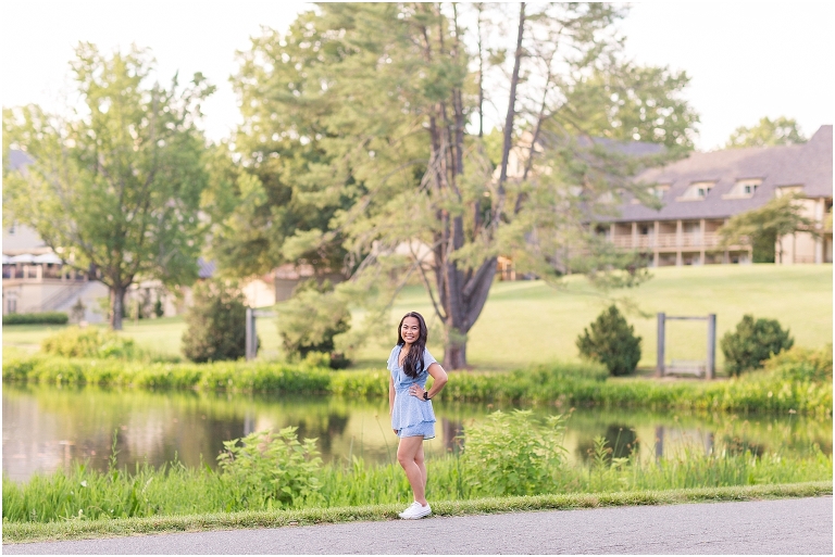 University of Virginia college senior graduation portraits at Boar's Head Resort in Charlottesville Virginia, senior graduation portrait photographer