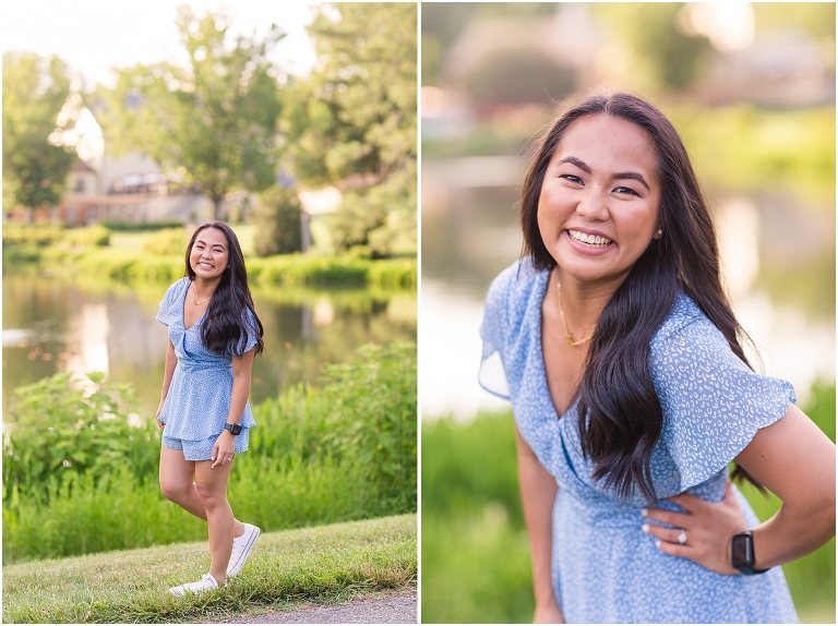 University of Virginia college senior graduation portraits at Boar's Head Resort in Charlottesville Virginia, senior graduation portrait photographer