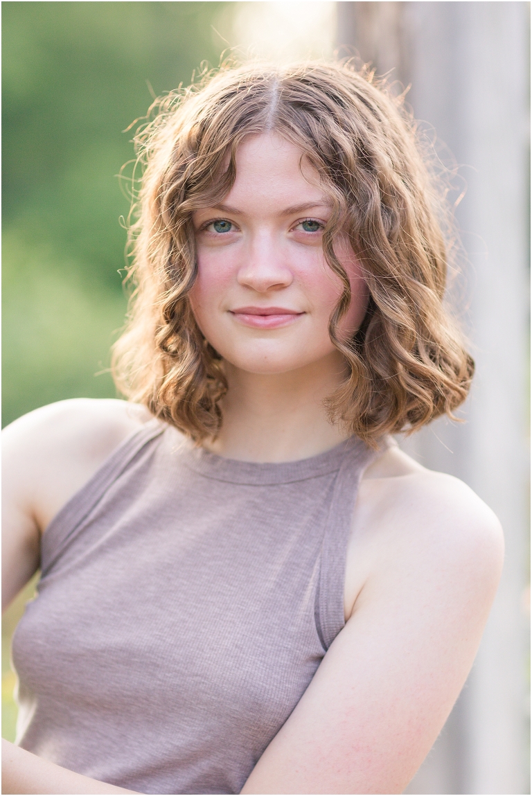 Senior graduation portraits in a spring rose garden, Virginia senior graduation portrait photographer