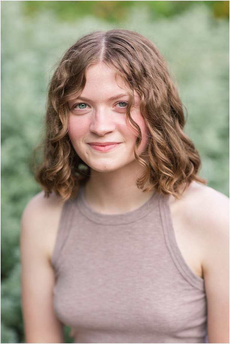 Senior graduation portraits in a spring rose garden, Virginia senior graduation portrait photographer