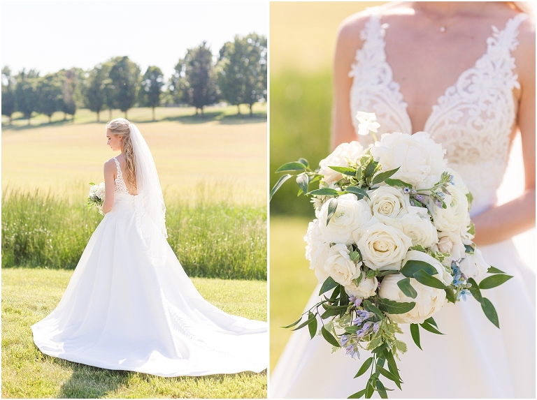 Justine & Haden's Virginia spring green and navy blue wedding at The Granary at Valley Pike.