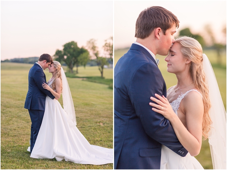 Justine & Haden's Virginia spring green and navy blue wedding at The Granary at Valley Pike.