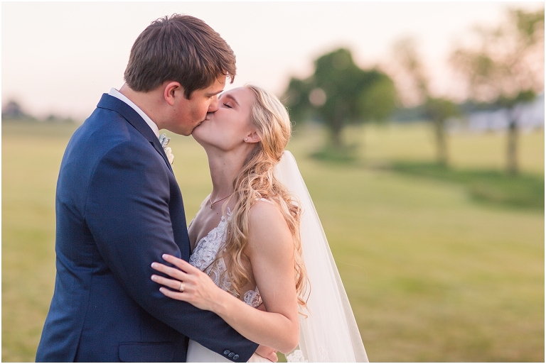 Justine & Haden's Virginia spring green and navy blue wedding at The Granary at Valley Pike.