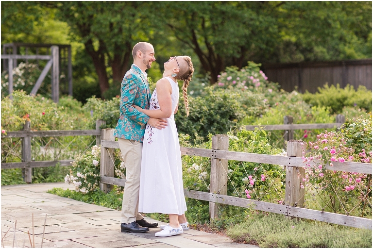R&A's National Arboretum intimate spring wedding in Washington DC surrounded by redwoods, the rose garden, the herb garden, and their unique wedding styles.
