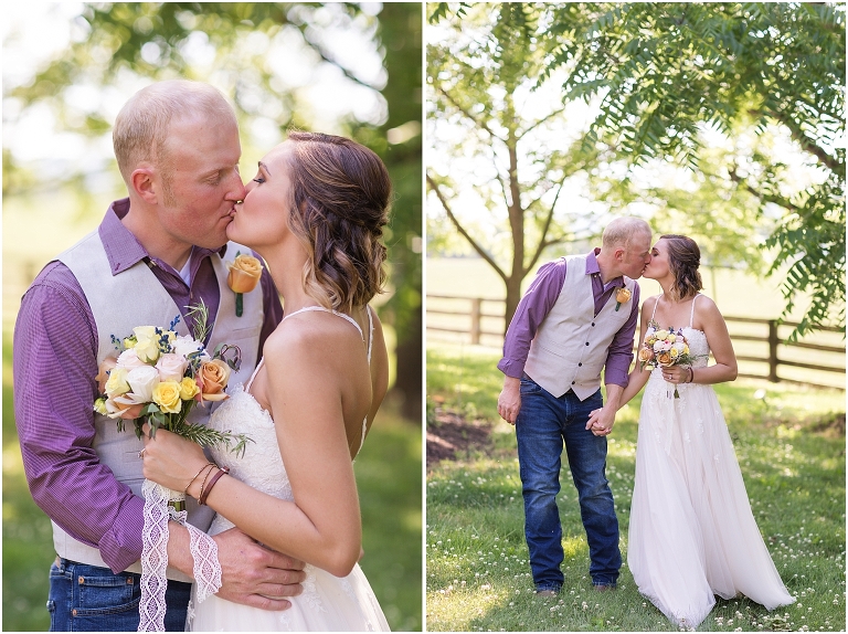 Lora & Zach's spring intimate wedding ceremony at a river overlook followed by their reception and sunset portraits at Rivercrest Farm and Events in the Shenandoah Valley in Virginia.