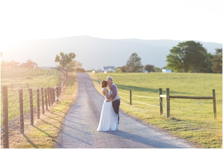 Lora & Zach's spring intimate wedding ceremony at a river overlook followed by their reception and sunset portraits at Rivercrest Farm and Events in the Shenandoah Valley in Virginia.