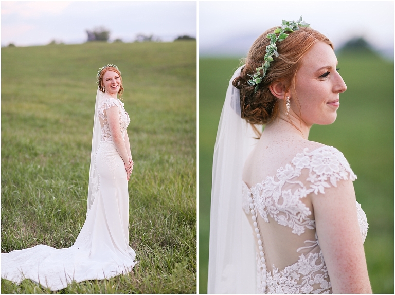 Baylee & Josh's August wedding at Skyridge Farm's rustic barn with a summer storm and sunset portraits in the Shenandoah Valley, Virginia.