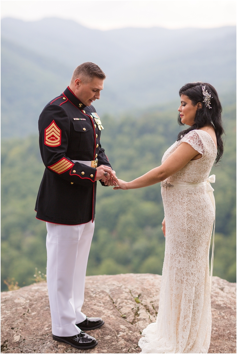 Veronica & Curtis's sunset Blue Ridge Parkway elopement in late summer. Their intimate wedding included their closest family members and a reception dinner in Charlottesville, Virginia.