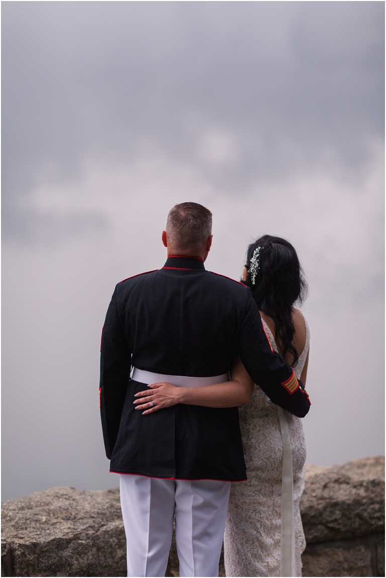 Veronica & Curtis's sunset Blue Ridge Parkway elopement in late summer. Their intimate wedding included their closest family members and a reception dinner in Charlottesville, Virginia.