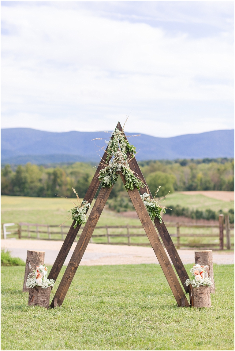 Victoria & Logan's mountain view farm wedding with the sweetest first touch and letter reading.