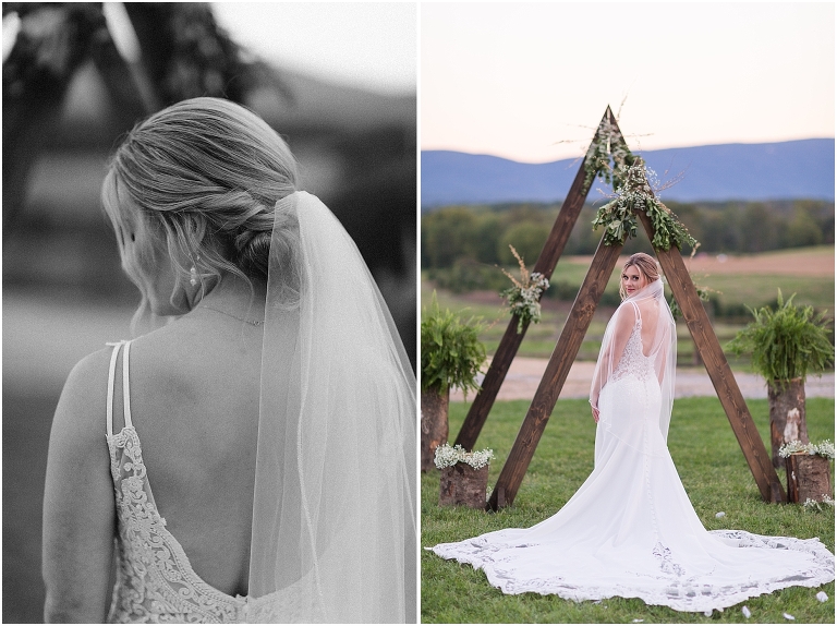 Victoria & Logan's mountain view farm wedding with the sweetest first touch and letter reading.