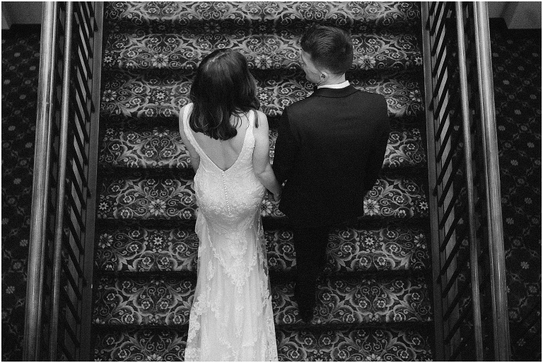 Savanna & Colin's Roanoke wedding with portraits under the magnolia trees at Hotel Roanoke and a reception and newlywed portraits at the Taubman Museum of Art.