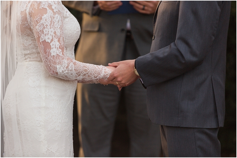 Rachael & Trent's red velvet and white winter wedding at the Inn at Willow Grove with a first look with bridesmaids, first look and letter reading, ceremony in the hidden garden, sunset mountain newlywed portraits, and a fairy light tent reception.