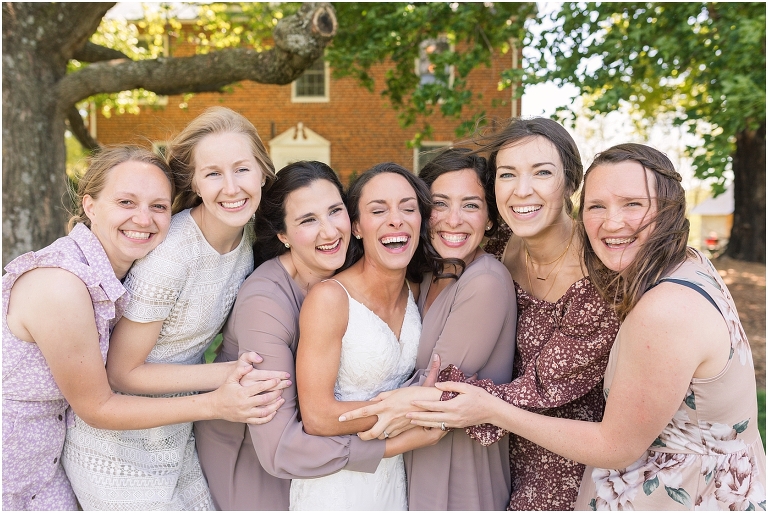 Family farm and barn spring wedding